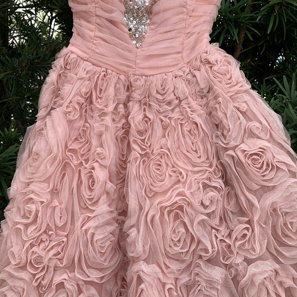 TRIXXI Loves the Spotlight Pink Sequin Lace-Up Mini Dress 🌸🤩 Size 1 - Picture 3 of 11